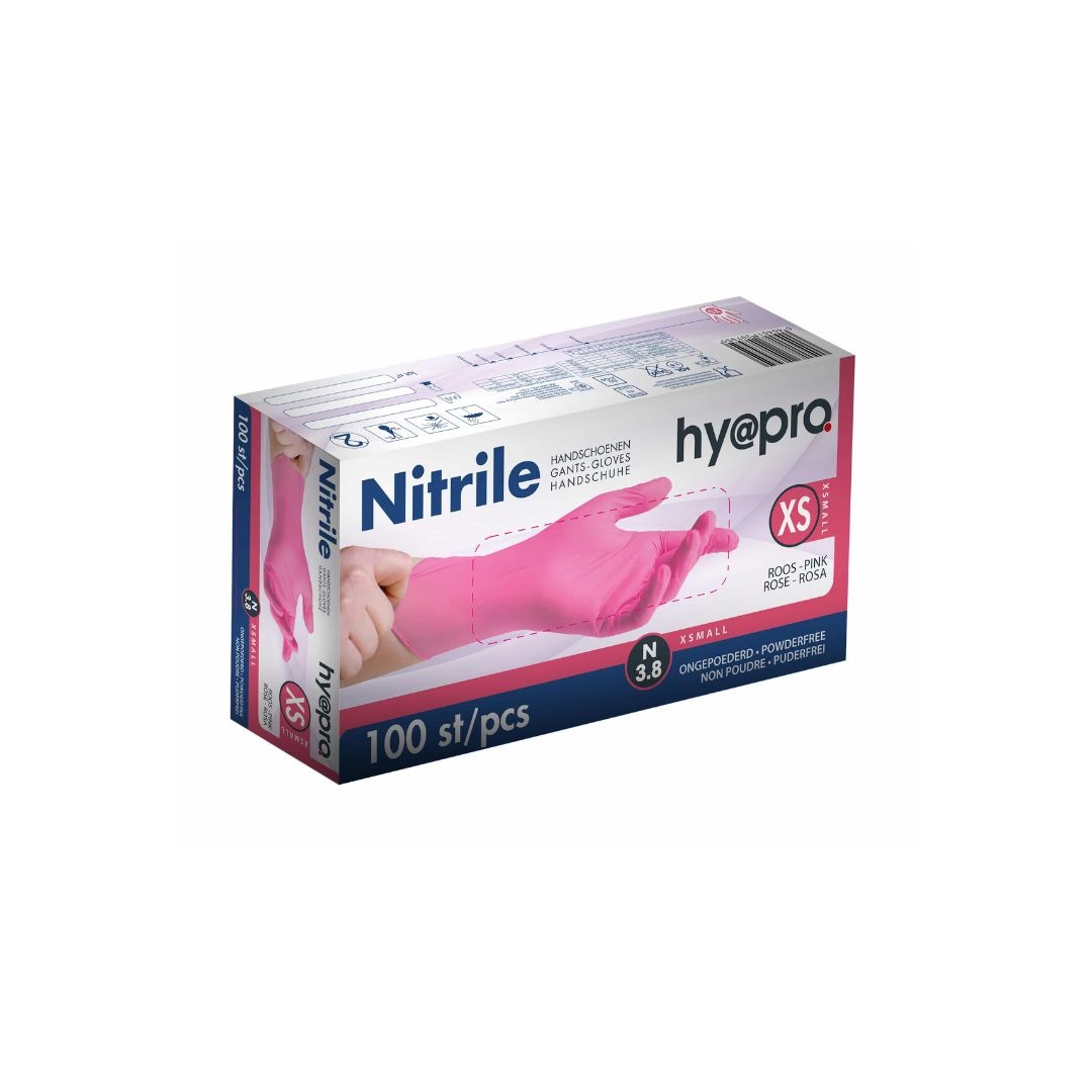 Hypro Soft Nitrile Roze XS 100st