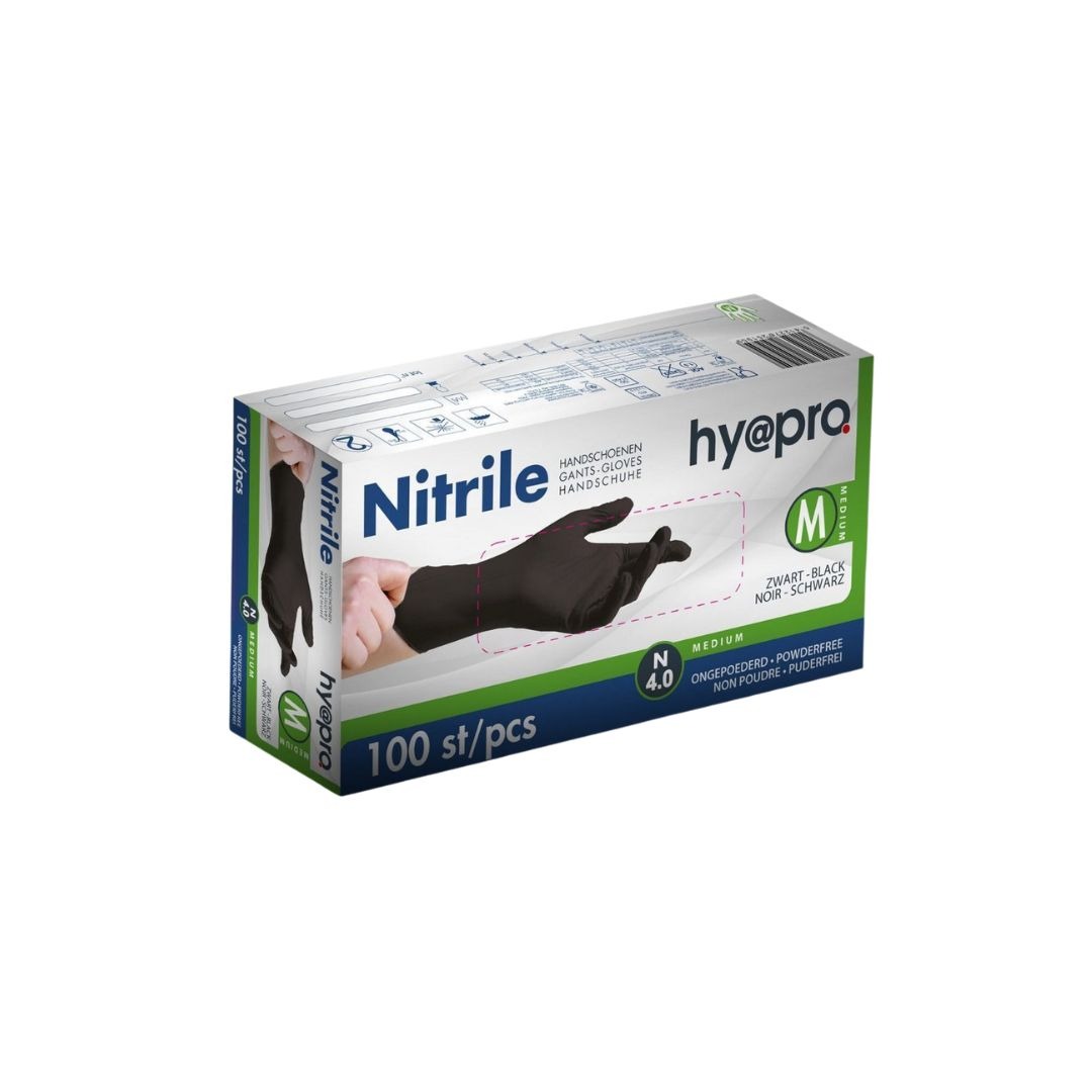 Hypro Soft Nitrile Zwart XS 100st