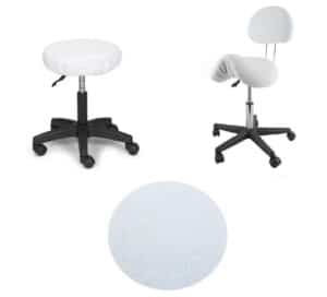 Badstofhoes ruit rugleuning wit 1